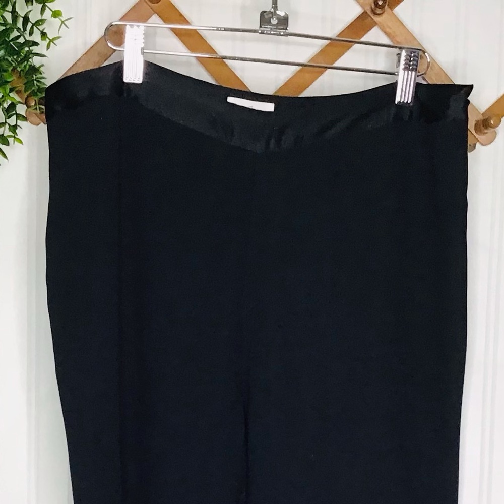 JB by Julie Brown Silk Ahoy black tuxedo satin waist cropped pants size 10 NWT - Picture 3 of 14